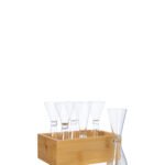 Nature snapsglass i bambusboks, 6-pk.