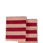 Kjøkkenhåndkle Leya, rød/rosa, 2-pk.