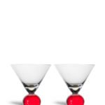 Glass Spice, klar/rød, 2-pk.