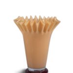 Vase Lori, gul/burgunder, medium