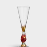 The sparkling devil champagne glass red 19cl