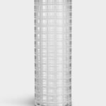 CUT IN NUMBER Vase H 330 mm med rutemønster