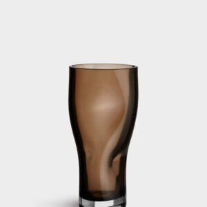 Squeeze vase, røykbrun 230 mm