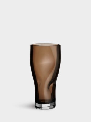 Squeeze vase, røykbrun 230 mm