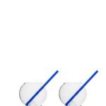 Glass med sugerør Magaluf 2-pack