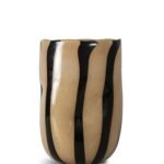 Vase Curt, Svart/beige