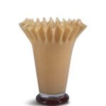 Vase Lori, gul/burgunder, medium