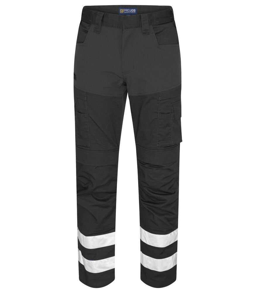 642509-99_Black_Front 2509 Midjebukse Stretch, Refleks - Bilde 1