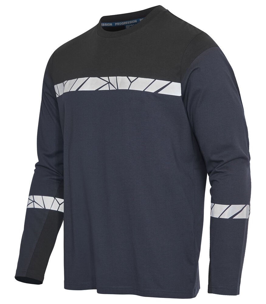 647002-5899_Navy_Black 7002 Langermet T-skjorte - Bilde 1