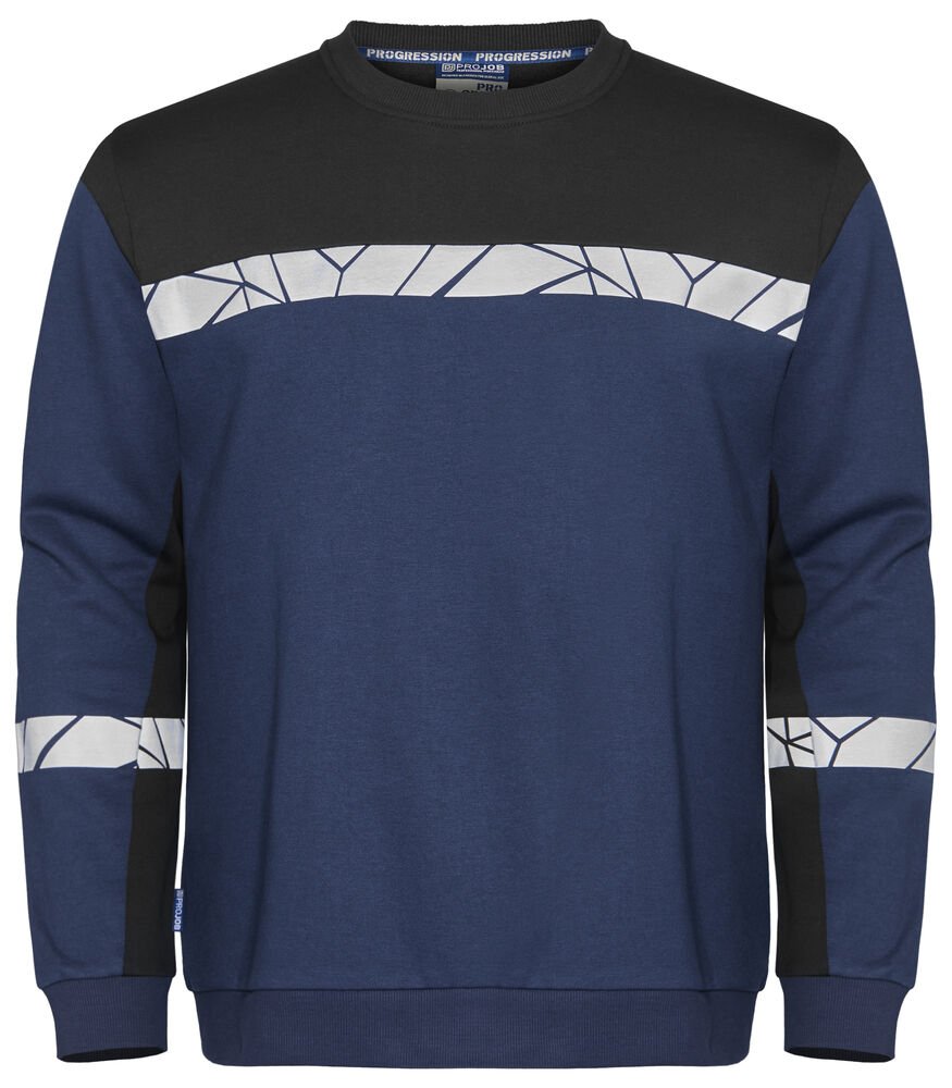 647101-5899_Navy_Black_Front 7101 Sweatshirt - Bilde 1