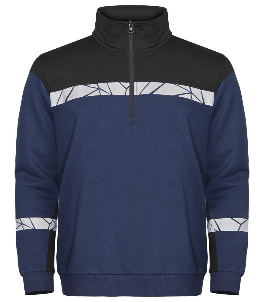 647102-5899_Navy_Black_Front 7102 Sweatshirt 1/2 Zip - Bilde 1