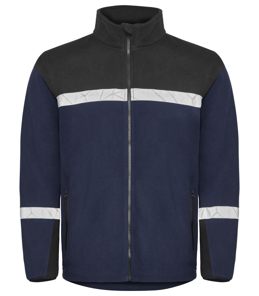 647300-5899_Navy_Black_Front 7300 Fleecejakke - Bilde 1