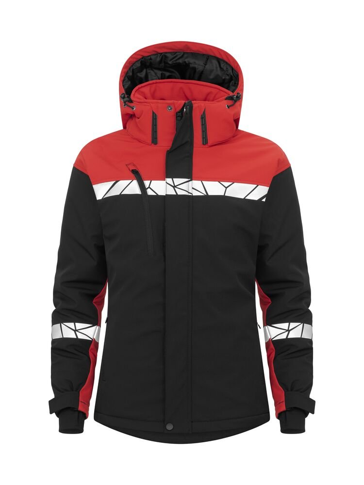 647418-9935_Black_Red_Front 7418 Fôret Softshelljakke Dame - Bilde 1