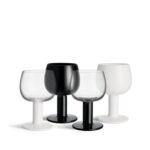 Fars Glas 40 cl hvit/svart 4-pk.