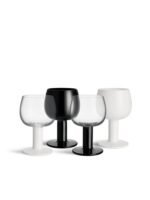 Fars Glas 40 cl hvit/svart 4-pk.
