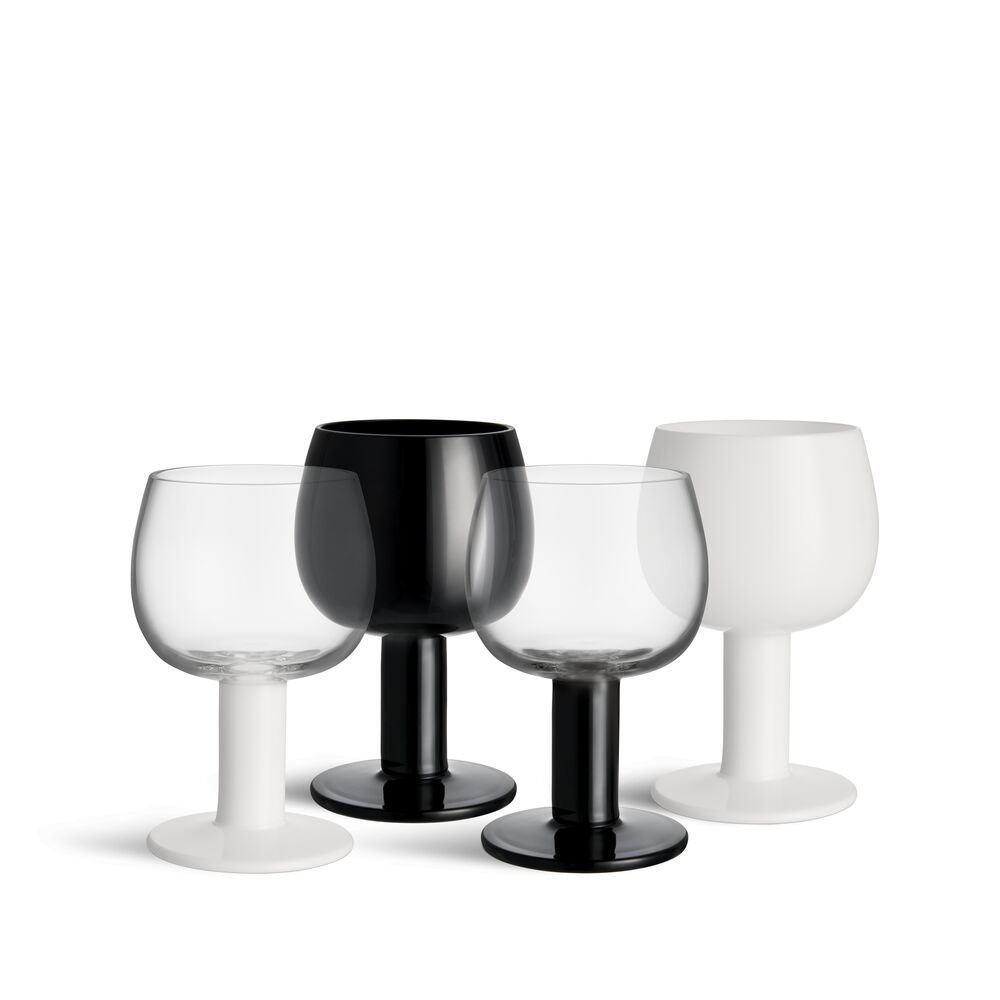 Fars Glas 40 cl hvit/svart 4-pk. - Bilde 4
