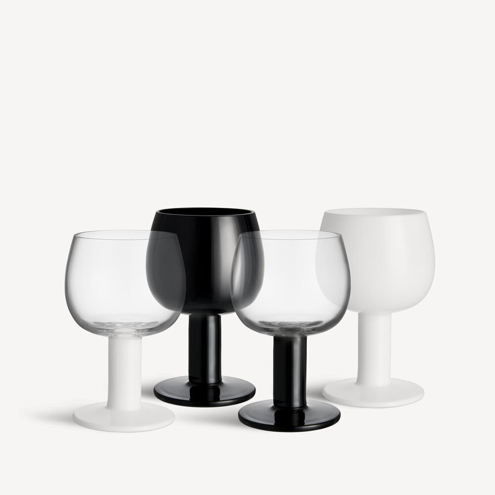 Fars Glas 40 cl hvit/svart 4-pk. - Bilde 2