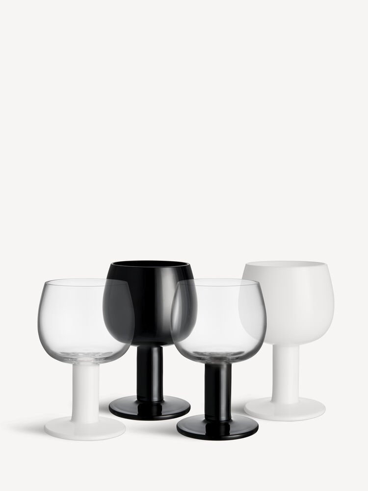 Fars Glas 40 cl hvit/svart 4-pk. - Bilde 3