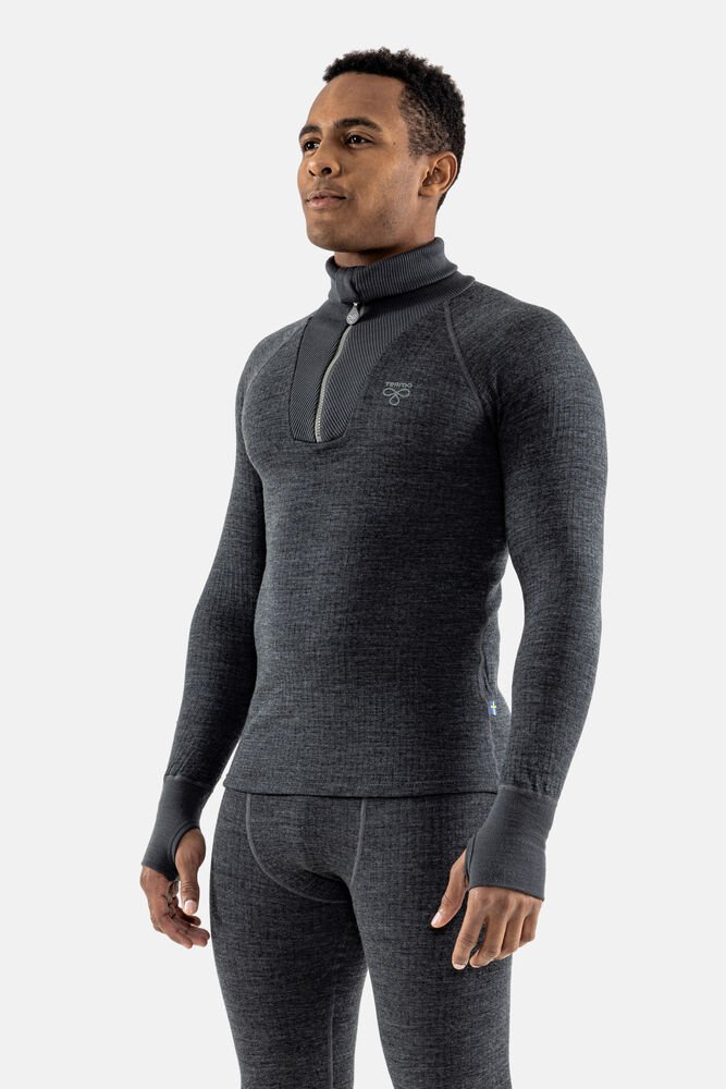 903050-992_Termo-Light-2.0-Turtleneck-w-zip_Juniper_front Termo Wool Original 2.0 Roll-neck w. Zip M - Bilde 1