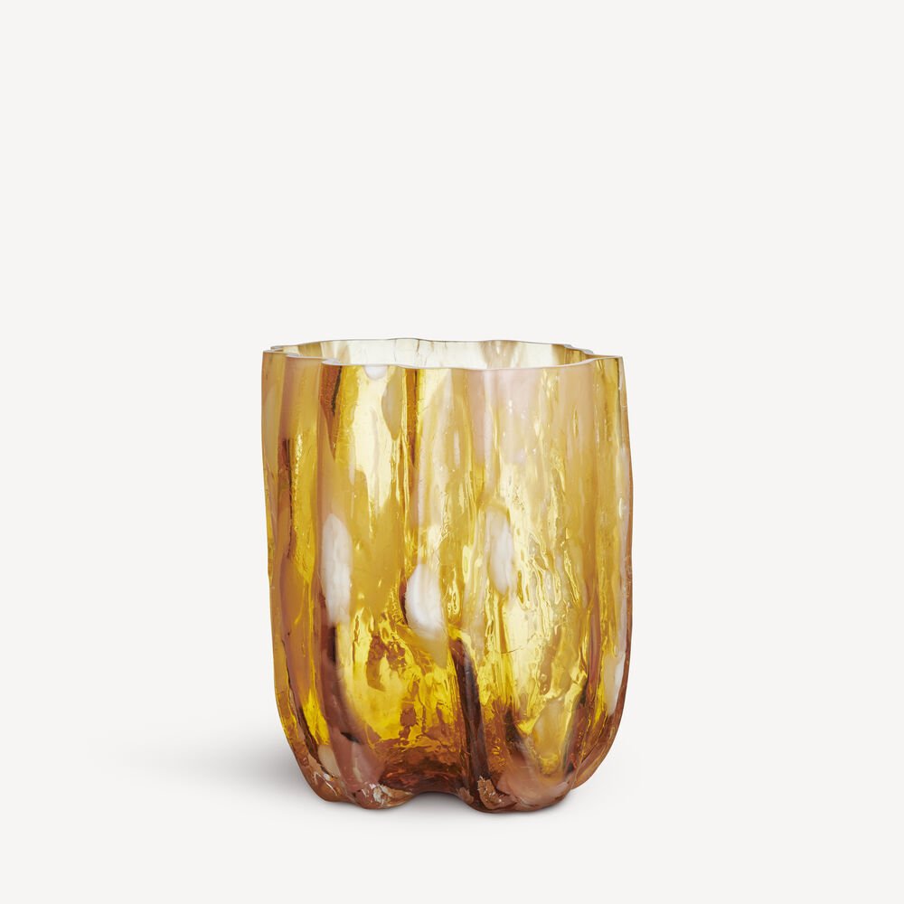 7042311_Crackle_Vase_H270mm_AmberFlamingo_Kosta_Boda_Asa_Jungnelius_PRO_01_1x1 Crackle vase rav/flamingo 270mm - Bilde 1