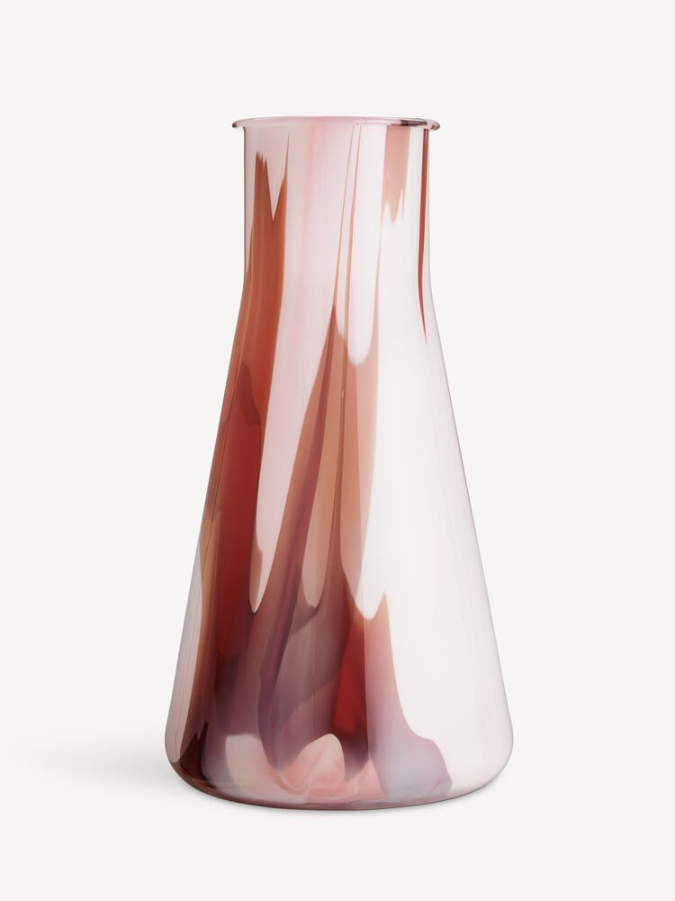 7042509_Lab_Large_Marble_305mm_Kosta_Boda_Matti_Klenell_Simon_Klenell_PRO_01_3x4 Lab erlenmeyer vase rød/hvit/rosa 305mm - Bilde 1