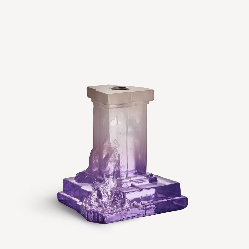 7062104_Rocky_Baroque_Candleholder_H150mm_Lilac_Haze_Kosta_Boda_Hanna_Hansdotter_PRO_01_1x1 Rocky Baroque lysestake lilla dis 150mm - Bilde 1
