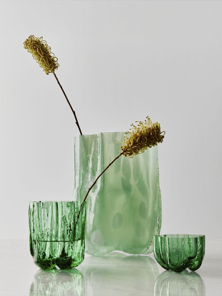 Crackle vase mørkegrønn 121 mm - Bilde 6