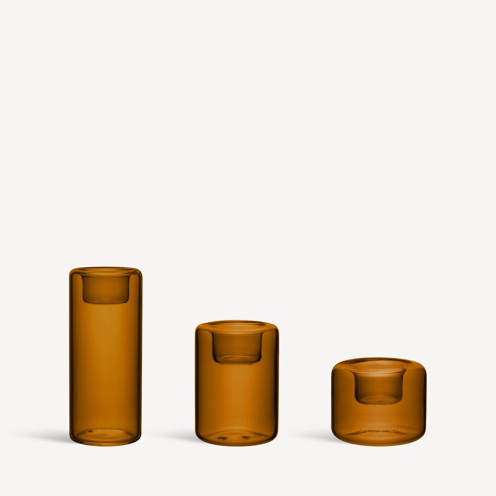 Happy lyslykt, ravfarget, 68, 105, 150 mm, 3-pk - Bilde 1