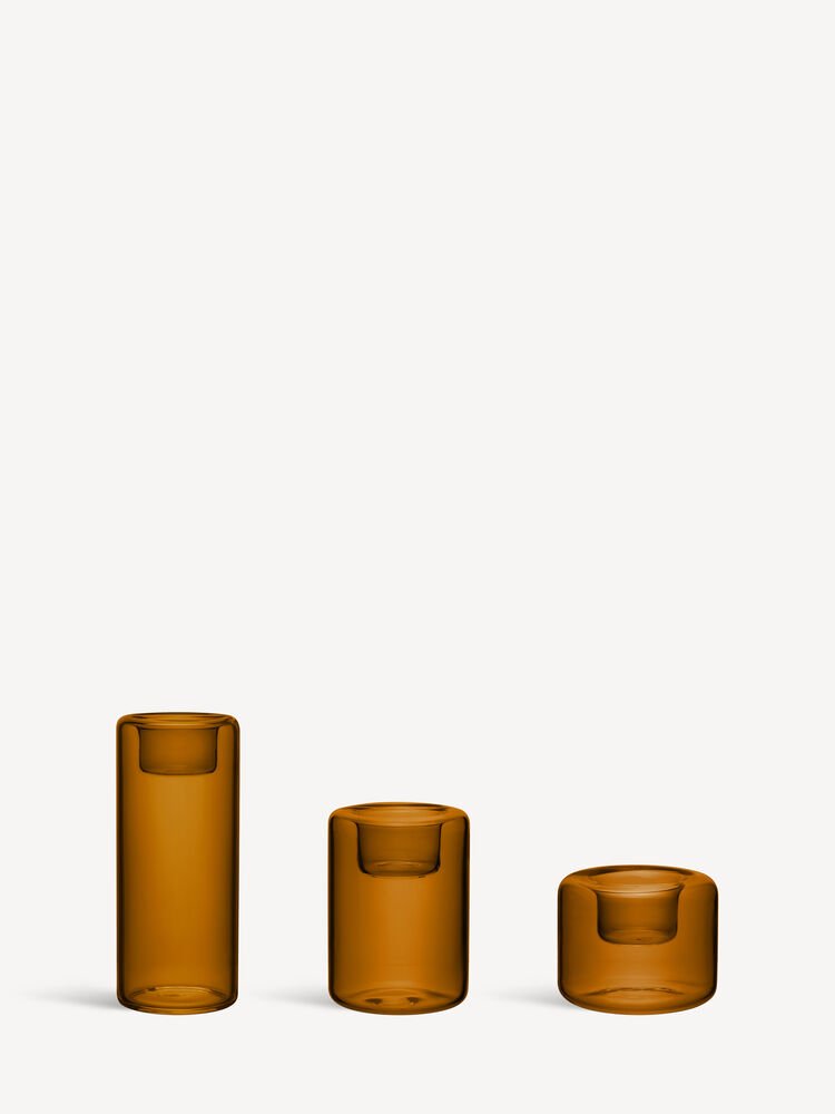 Happy lyslykt, ravfarget, 68, 105, 150 mm, 3-pk - Bilde 2