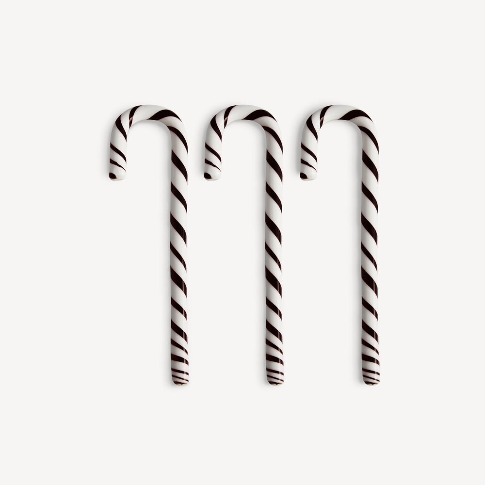 7092562_Polka_Candy_Cane_white_black_170mm_Kosta_Boda_PRO_03_3-Pack_1x1 Polkagris, hvit/svart, 170 mm, 3-pk - Bilde 1